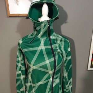 the North Face Thatch Green and White hoodie